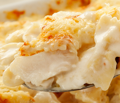 Gravata ao Molho Cremoso de Bacalhau