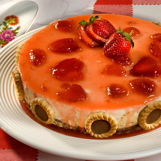 Bolo Gelado com Flocos de Biscoito Adria