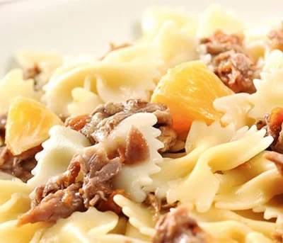 Farfalle Ragú de Pato ao Perfume de Laranja