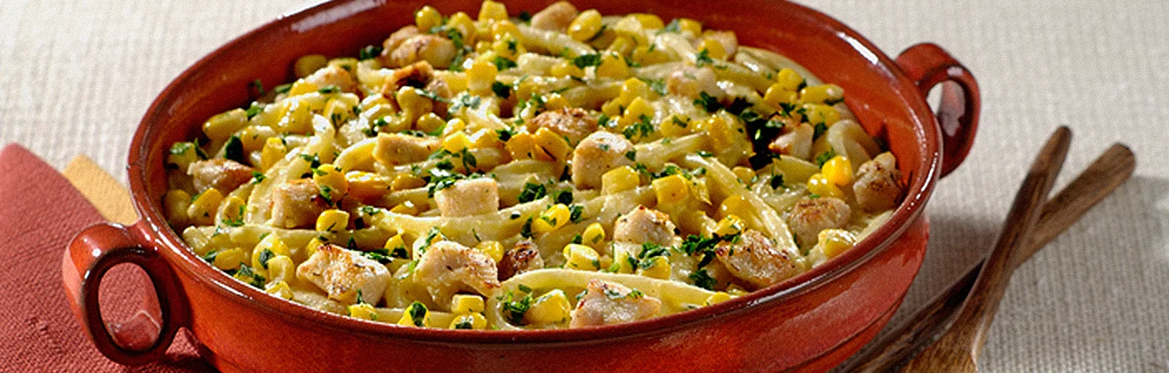 Furado ao Molho de Milho com Frango Adria
