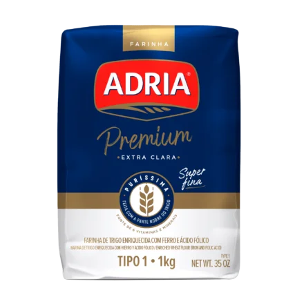 Farinha de Trigo Tipo 1 Extra Clara Adria Premium Pacote Farinha de Trigo Tipo 1 Extra Clara Adria Premium Pacote